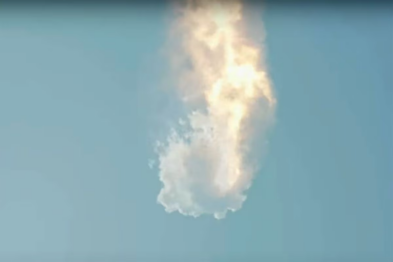 El momento de la explosión del Starship, el cohete más poderoso de SpaceX