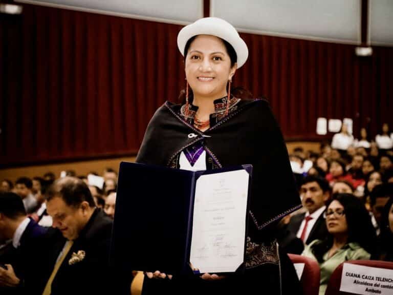Diana Caiza: los retos de la primera mujer indígena al frente de Ambato