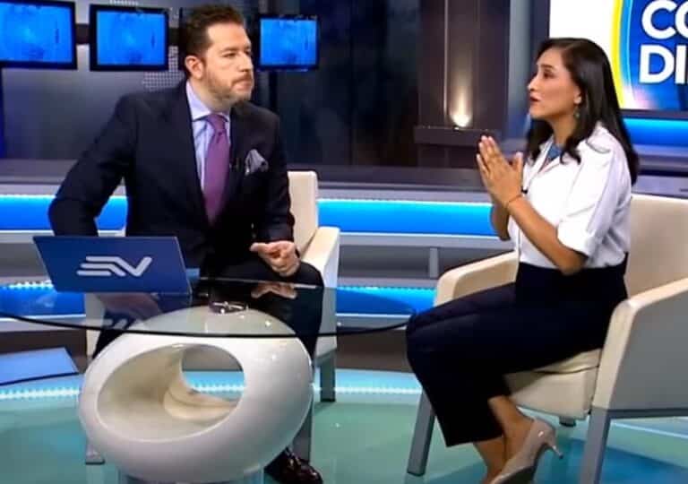 Periodista hostiga a candidata por su vínculo con Rafael Correa