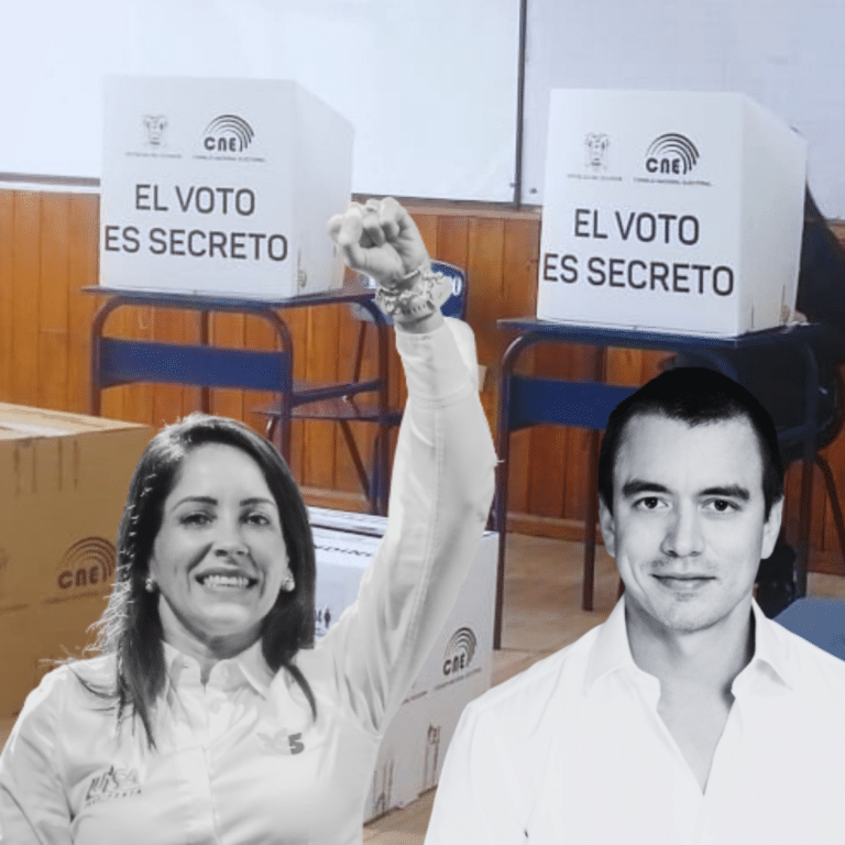 González y Noboa encabezan las encuestas a boca de urna