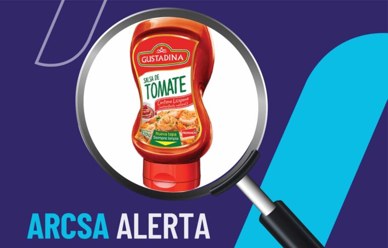 Arcsa alerta sobre presencia de plomo en Salsa de Tomate Gustadina