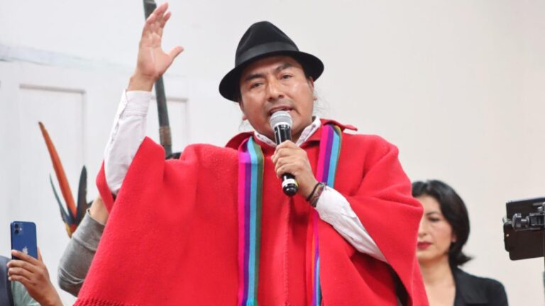 Leonidas Iza: «Responsabilizo al gobierno de Daniel Noboa por lo que pueda pasarme»